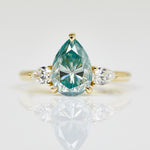 Coloured gemstone engagement rings