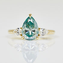 Coloured gemstone engagement rings