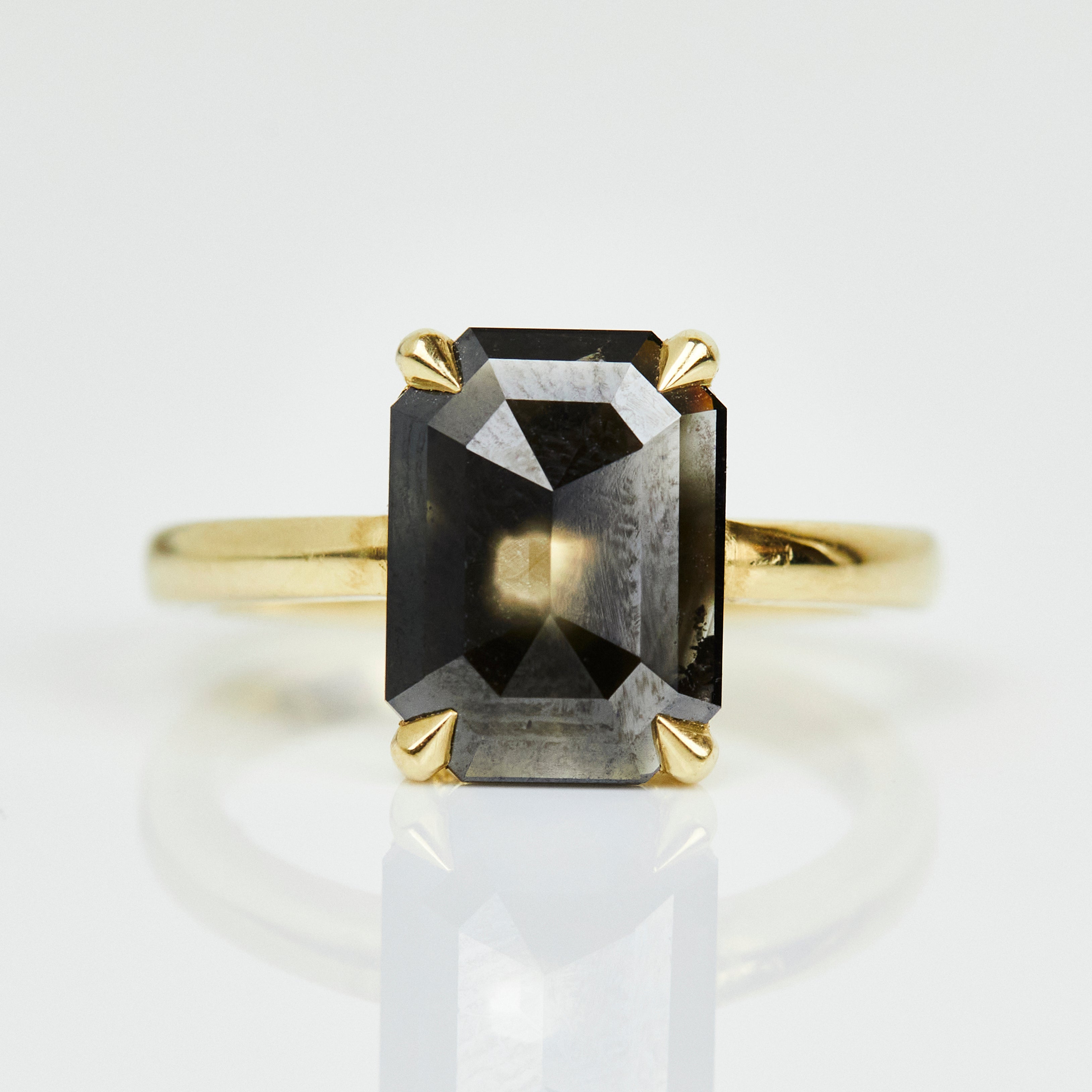 Salt and pepper engagement ring