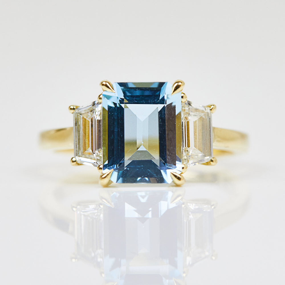 Coloured gemstone engagement rings