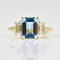 Coloured gemstone engagement rings