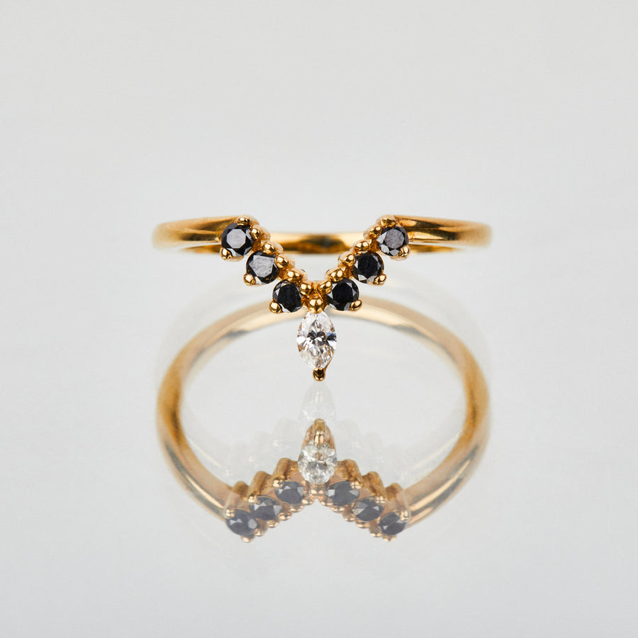 Black Diamond Aura Wedding Ring