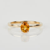0.58ct Yellow Citrine Gold Ring