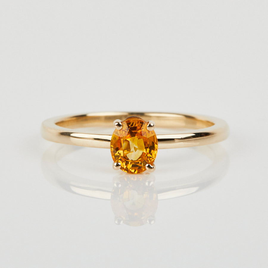 0.58ct Yellow Citrine Gold Ring