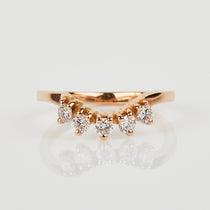 18ct rose gold diamond wedding ring women