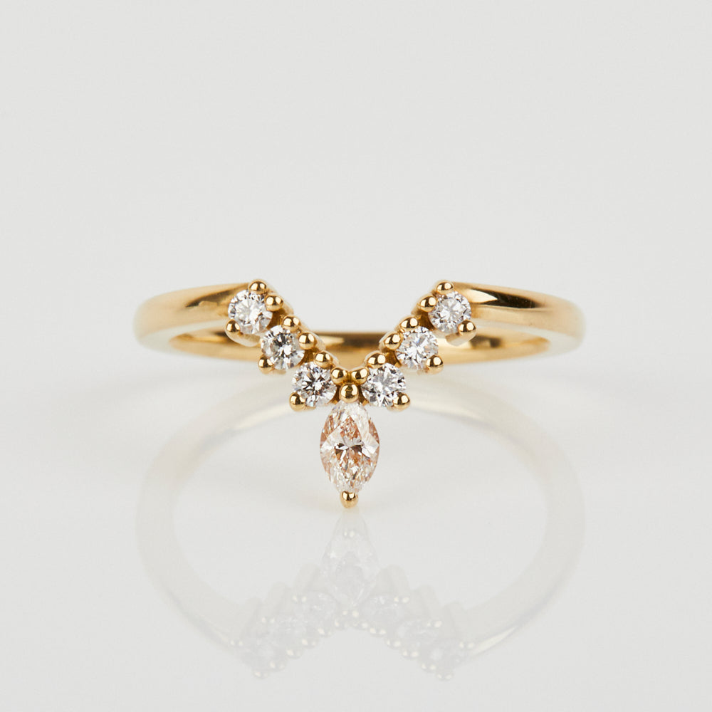 18ct yellow gold diamond wedding ring women