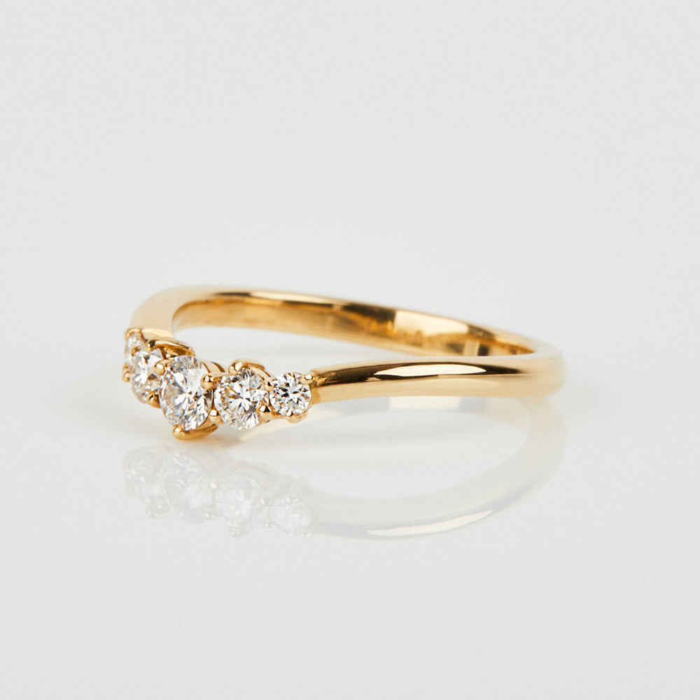 18ct yellow gold diamond wedding ring women