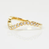 18ct yellow gold diamond wedding ring women