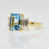 Coloured gemstone engagement rings