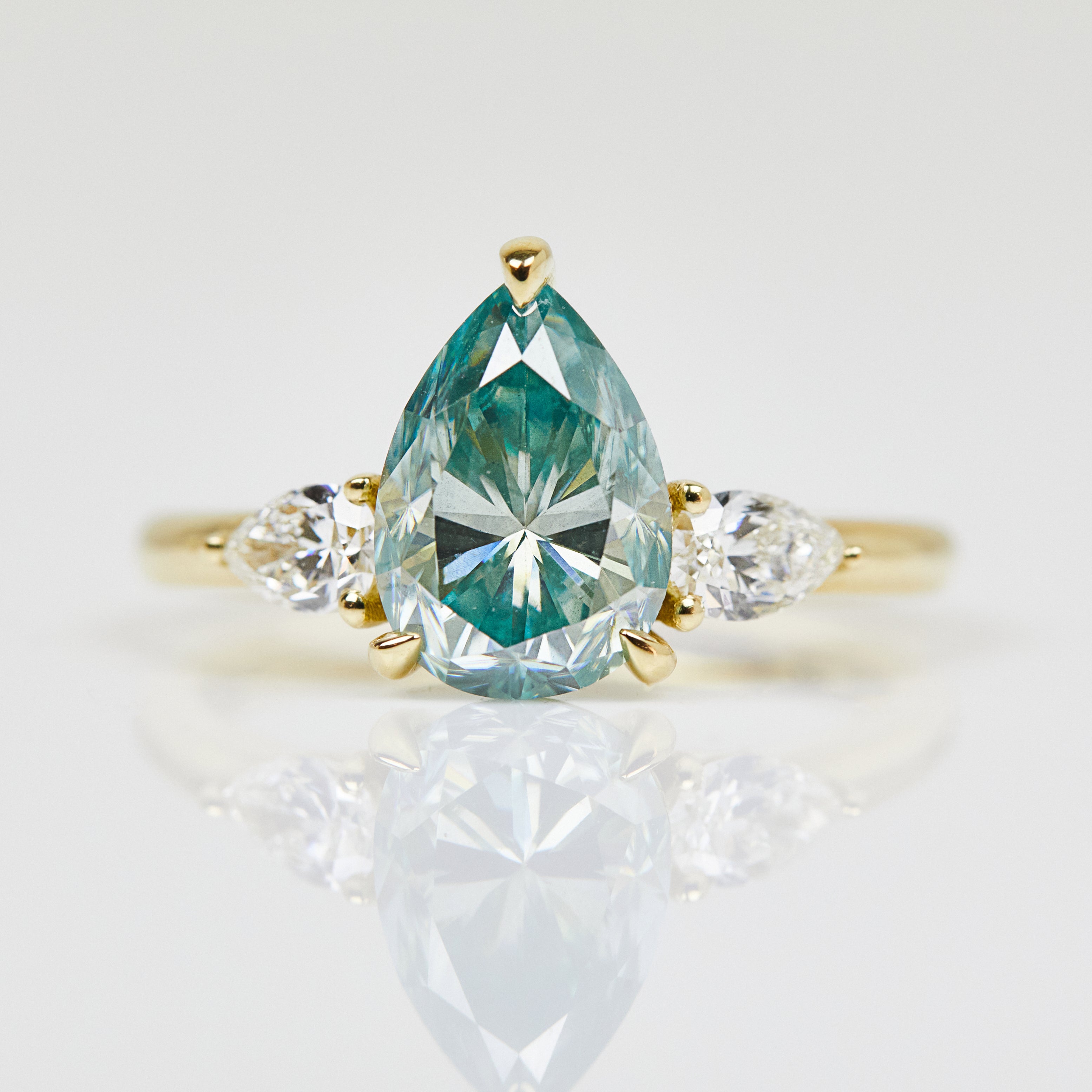 Coloured gemstone engagement rings
