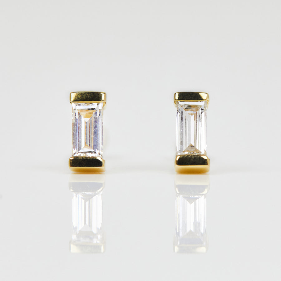 0.65ct Baguette Cut Lab-Grown Diamond Earrings