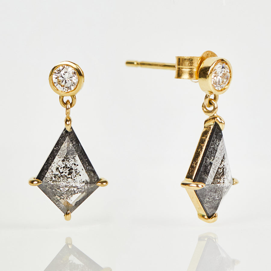 1.70ct Kite Shape Diamond Drop Earrings