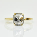 Salt and pepper engagement ring