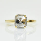 Salt and pepper engagement ring