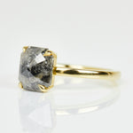Salt and pepper engagement ring