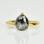 Salt and pepper engagement ring