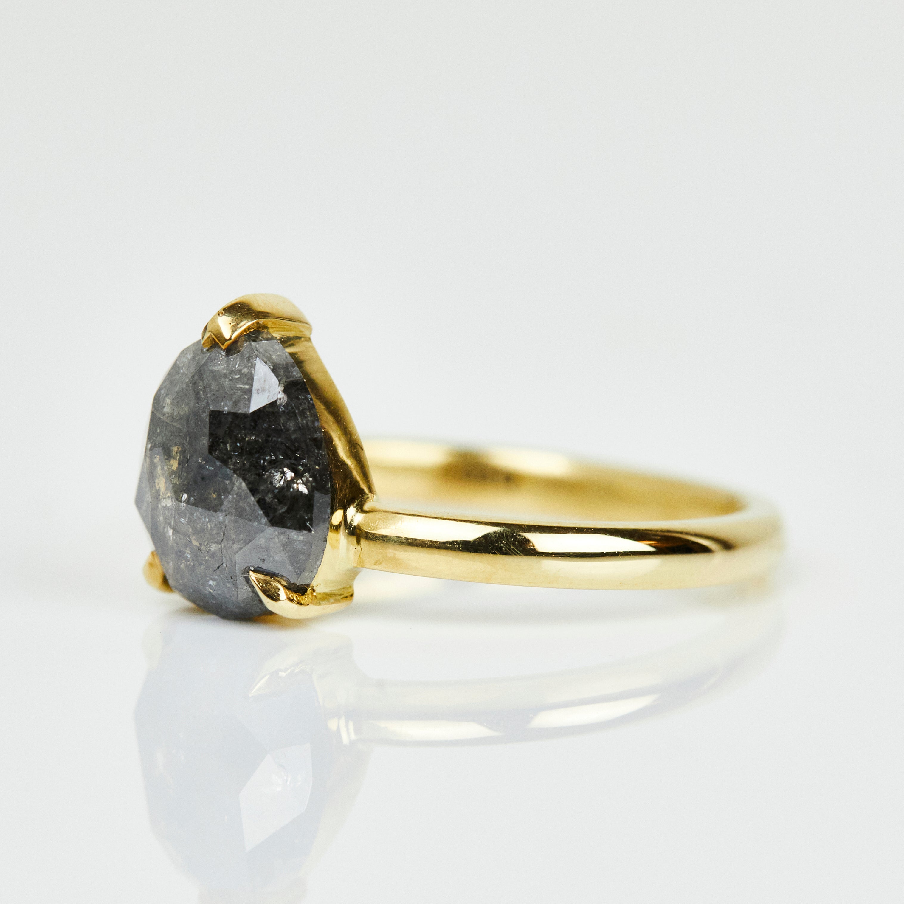 Salt and pepper engagement ring