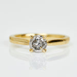 Salt and pepper engagement ring