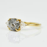 ​Salt and pepper engagement ring
