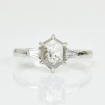 Salt and pepper engagement ring