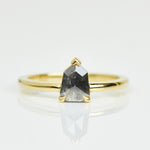 Salt and pepper engagement ring