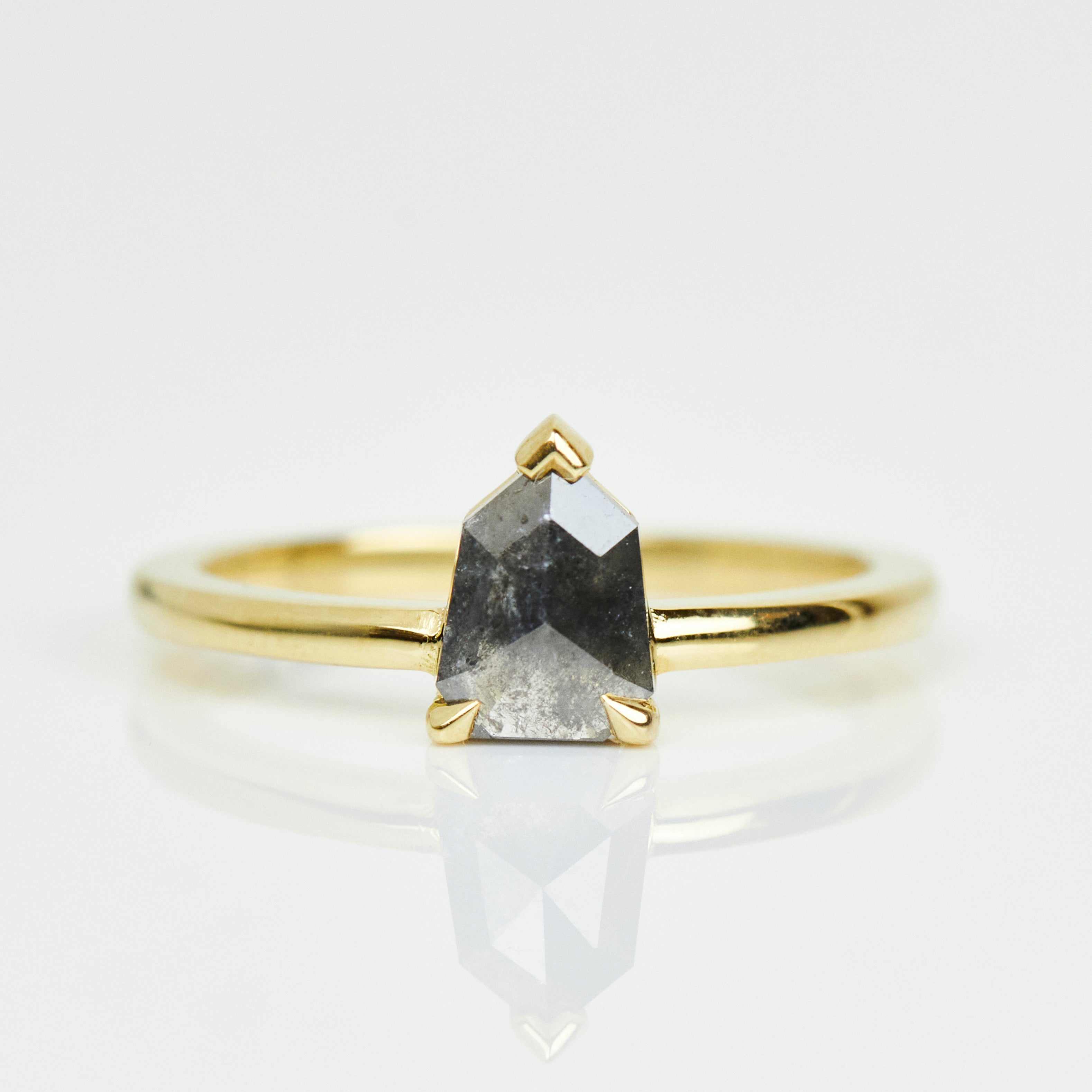 Salt and pepper engagement ring