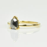 Salt and pepper engagement ring