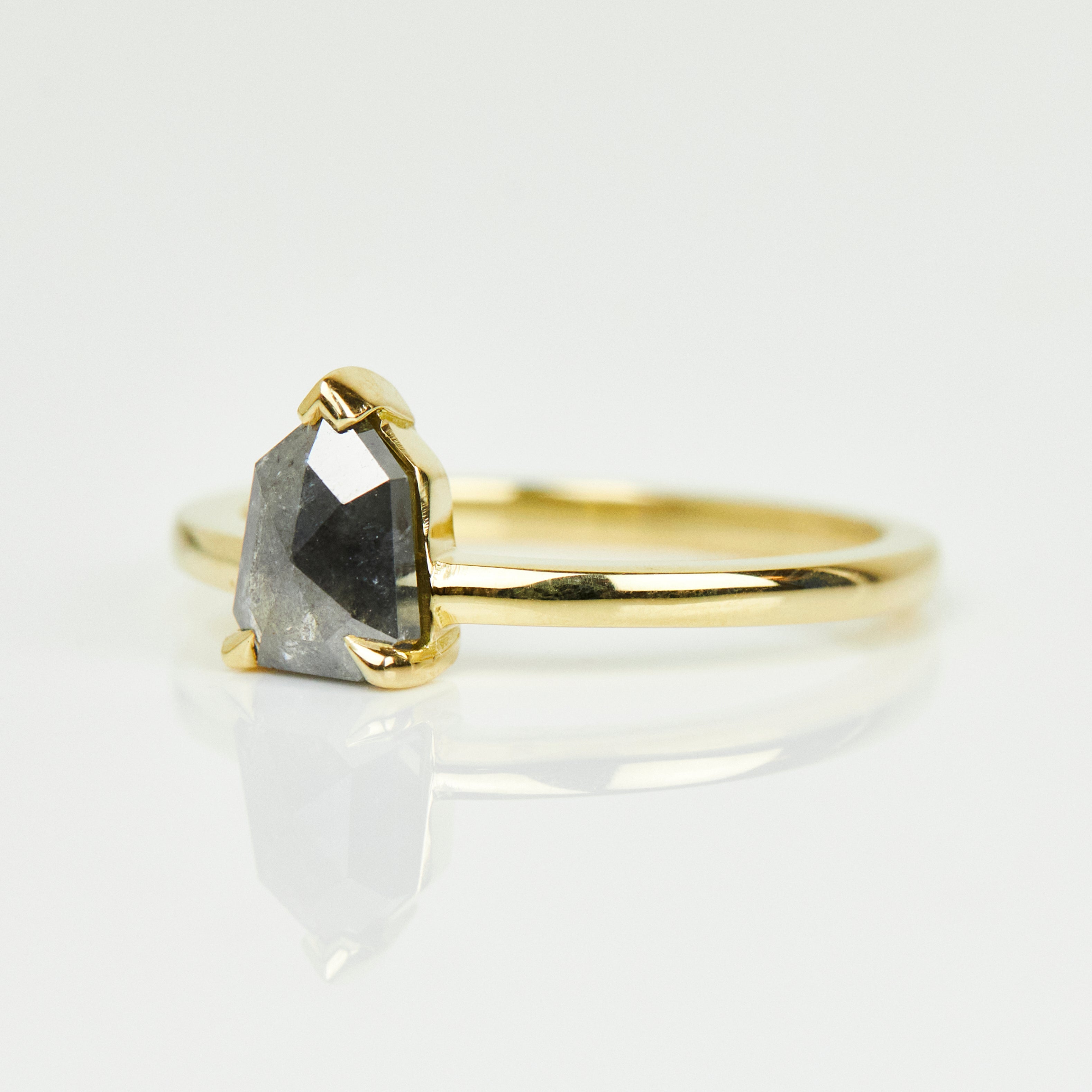 Salt and pepper engagement ring