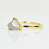 0.74ct Shield Salt and Pepper Diamond Ring, Juno Setting