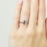 0.90ct Oval Shape Diamond Engagement Ring, Juno Setting