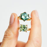 Coloured gemstone engagement rings