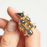 Salt and pepper engagement ring