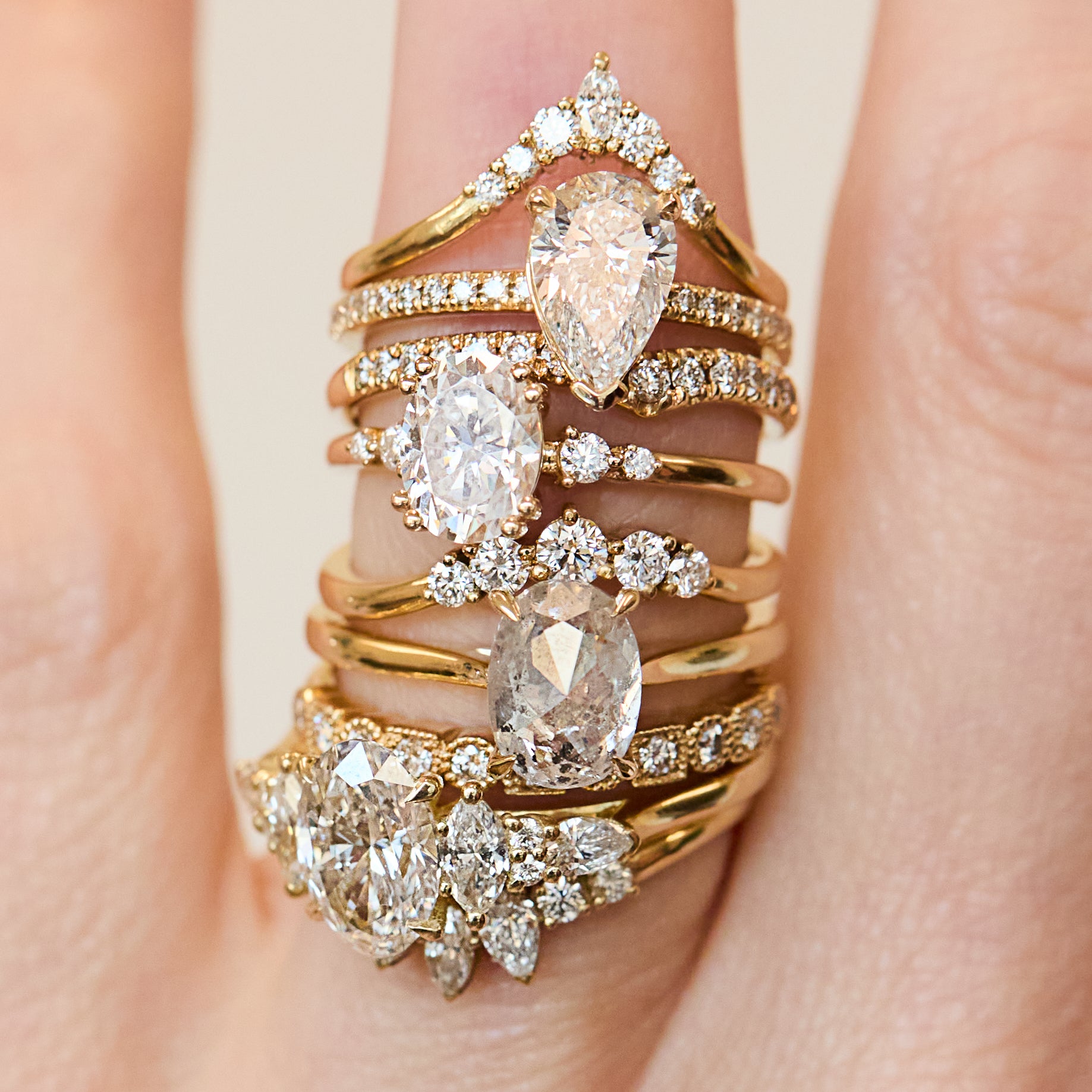 18ct yellow gold diamond wedding ring women