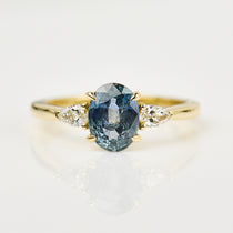 Coloured gemstone engagement rings