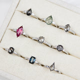 Coloured gemstone engagement rings