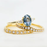 Coloured gemstone engagement rings