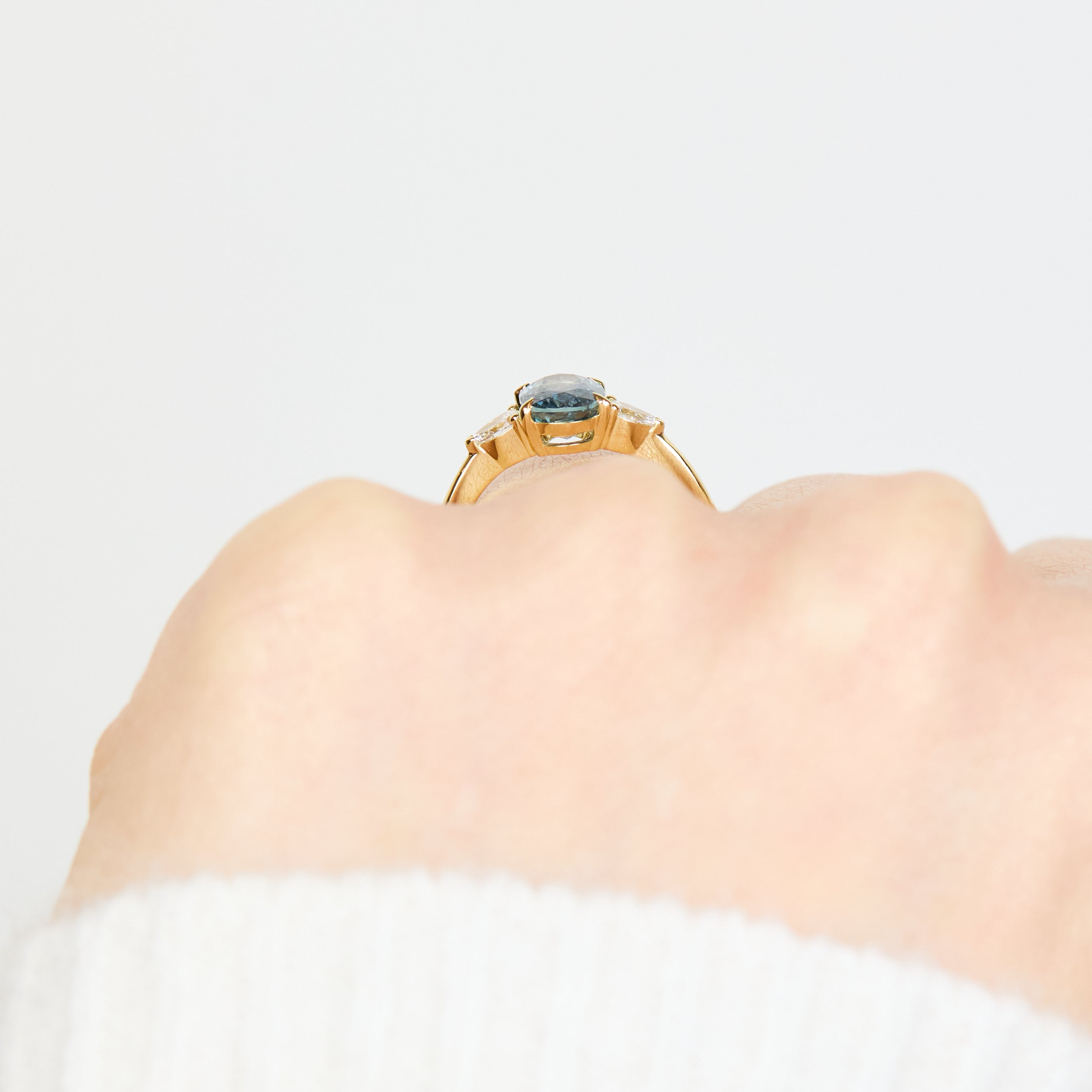 Coloured gemstone engagement rings