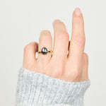 Salt and pepper engagement ring