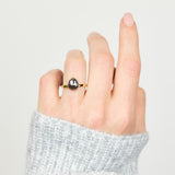 Salt and pepper engagement ring