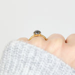 Salt and pepper engagement ring