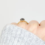Salt and pepper engagement ring