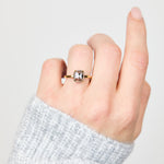Salt and pepper engagement ring