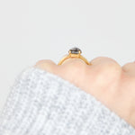 Salt and pepper engagement ring
