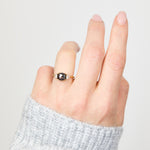 ​Salt and pepper engagement ring