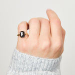 Salt and pepper engagement ring