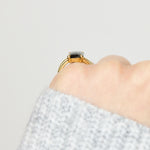 Salt and pepper engagement ring