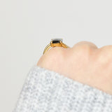 Salt and pepper engagement ring