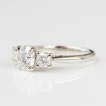 Round Brilliant Cut Lab-Grown Diamond Engagement Ring Trilogy