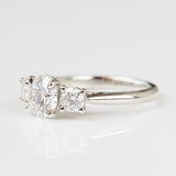 Round Brilliant Cut Lab-Grown Diamond Engagement Ring Trilogy