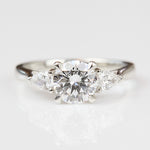 Round Brilliant Cut Lab-Grown Diamond Engagement Ring Trilogy